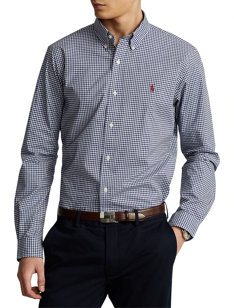 Gingham Stretch Poplin Sport Shirt