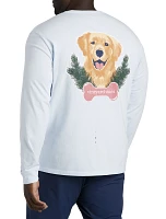 Long-Sleeve Holiday Puppy T-Shirt