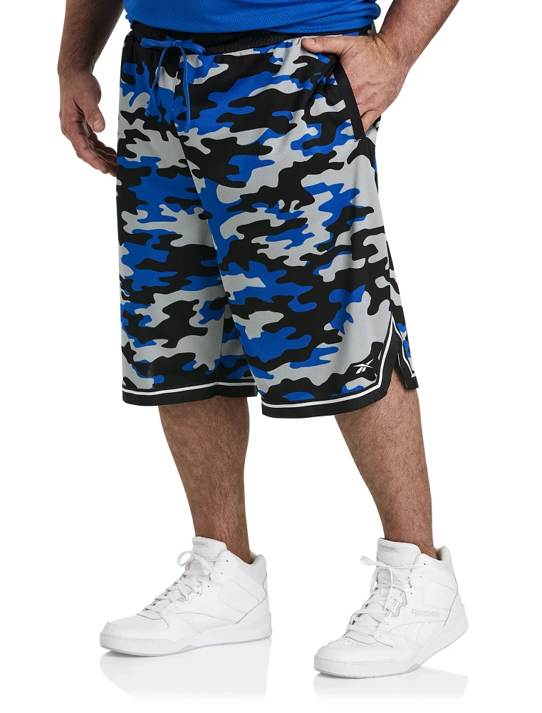 Performance Camo Zipper-Pocket Shorts