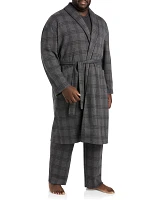 Plaid Shawl-Collar Robe