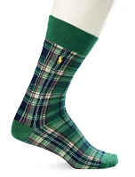 2-pk Summer Plaid/Stripe Socks