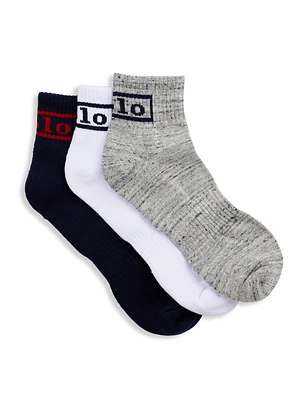 3-pk Logo Ankle Socks