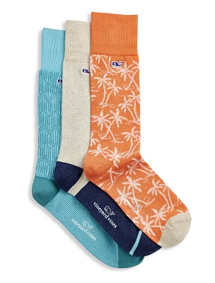 3-Pack Island Palm Socks