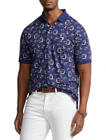 Flamingo Print Polo Shirt