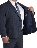 Open Plaid Suit Jacket