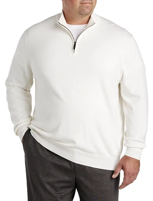 Quarter-Zip Cotton/Cashmere Sweater