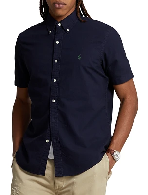 Classic Fit Garment-Dyed Solid Oxford Sport Shirt