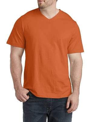Slub Knit V-Neck T-Shirt