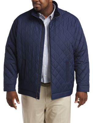 Quilted Jacket with Corduroy Collar