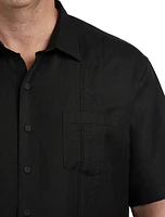 Embroidered Panel Sport Shirt