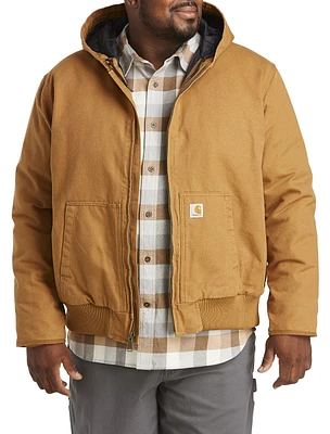 Loose-Fit Washed Duck Insulated Jacket
