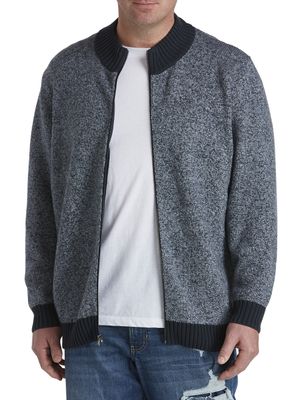 Marled Full-Zip Sweater Jacket