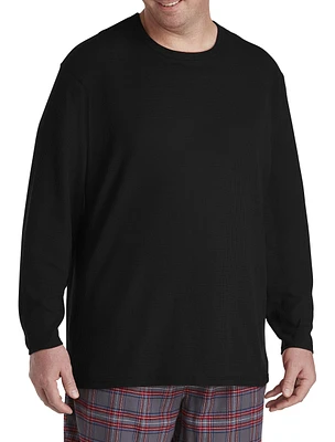 Long-Sleeve Waffle-Knit Crewneck Tee