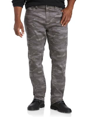 Tapered-Fit Camo Twill Pants