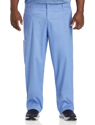 Elastic-Back Cargo Scrub Pants