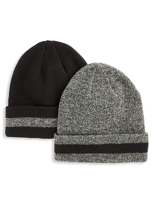 2-pk Cuffed Knit Hats