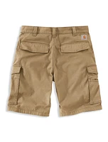 Relaxed-Fit Canvas Cargo Shorts