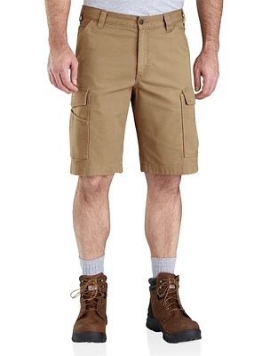 Relaxed-Fit Canvas Cargo Shorts