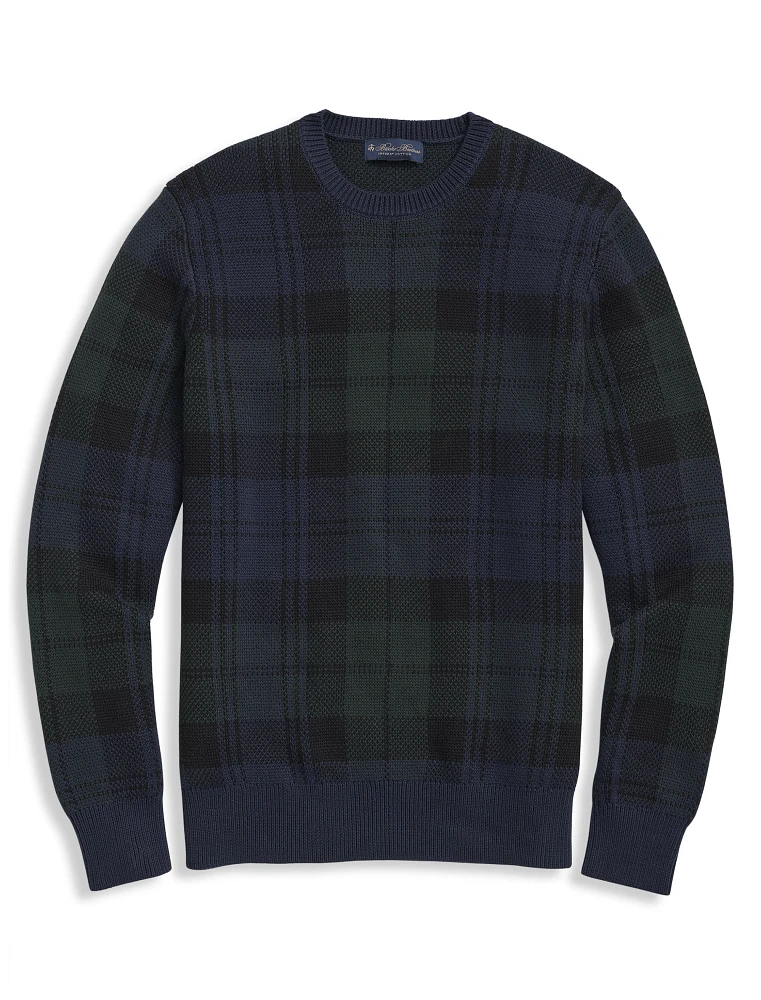 Plaid Crewneck Sweater