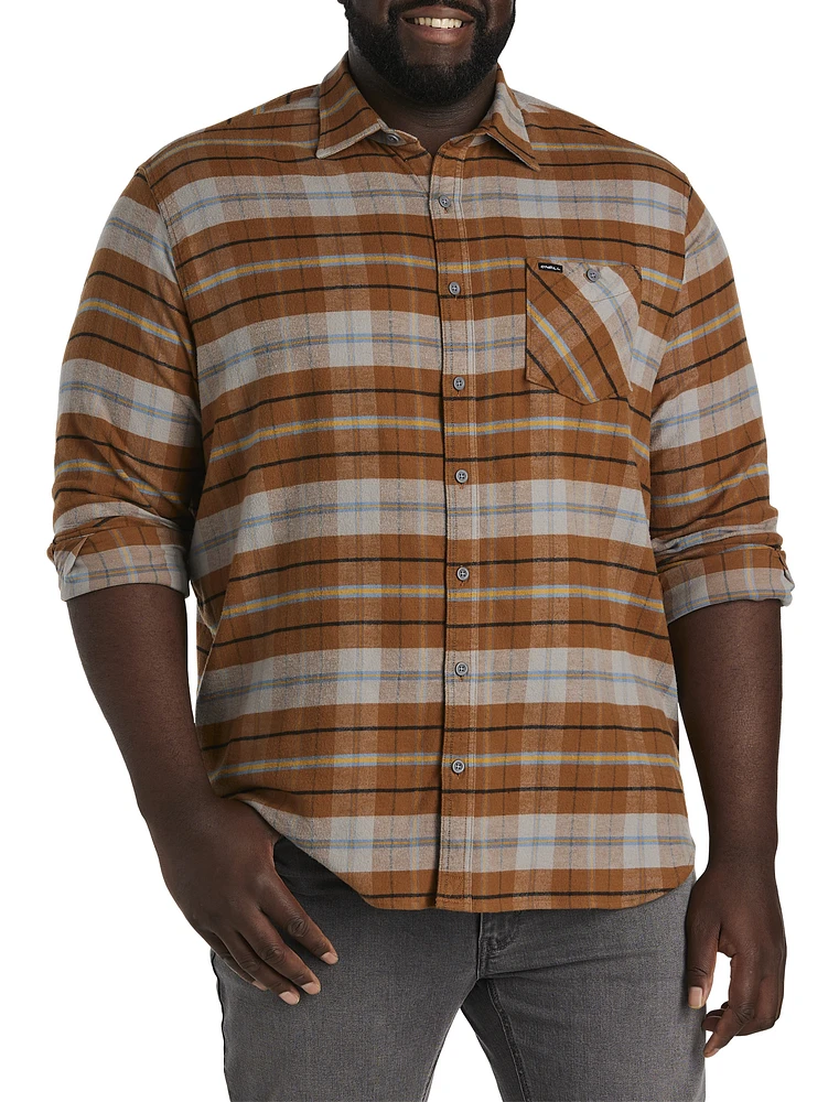 o neill redmond plaid stretch flannel