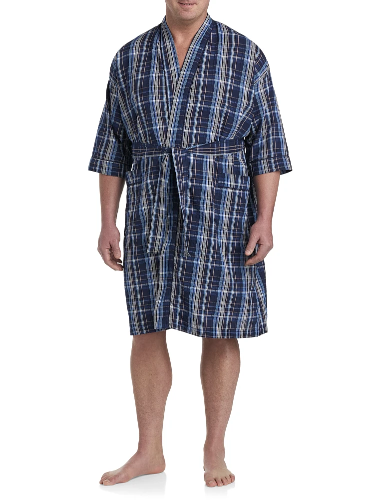 Sun Dazed Seersucker Plaid Robe