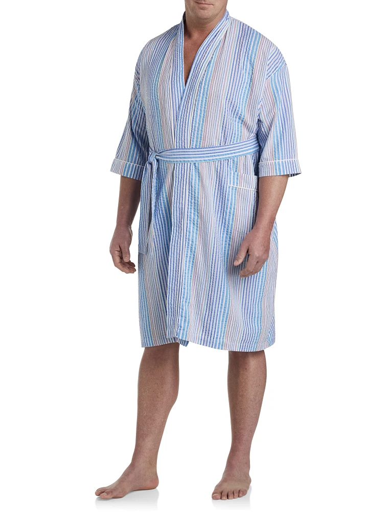 Sun Dazed Seersucker Striped Robe