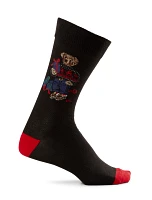 Fair Isle 2-pack Bear Socks