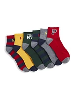 6-pk Vintage Varsity 1/4-Top Socks