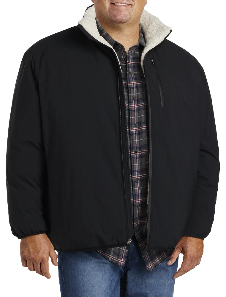 Faux Sherpa-Lined Jacket