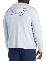 Long-Sleeve Vintage Whale Hoodie T-Shirt