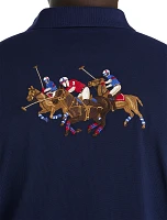 Triple-Pony Mesh Polo Shirt