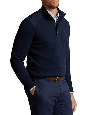 Hybrid 1/4-Zip Mockneck Sweater