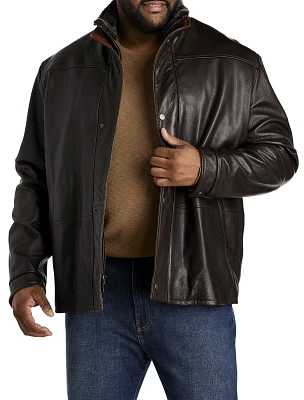 Double-Collar Leather Jacket
