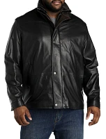 Double-Collar Butterskin Leather Jacket
