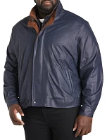 Double-Collar Leather Jacket