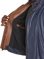 Double-Collar Leather Jacket