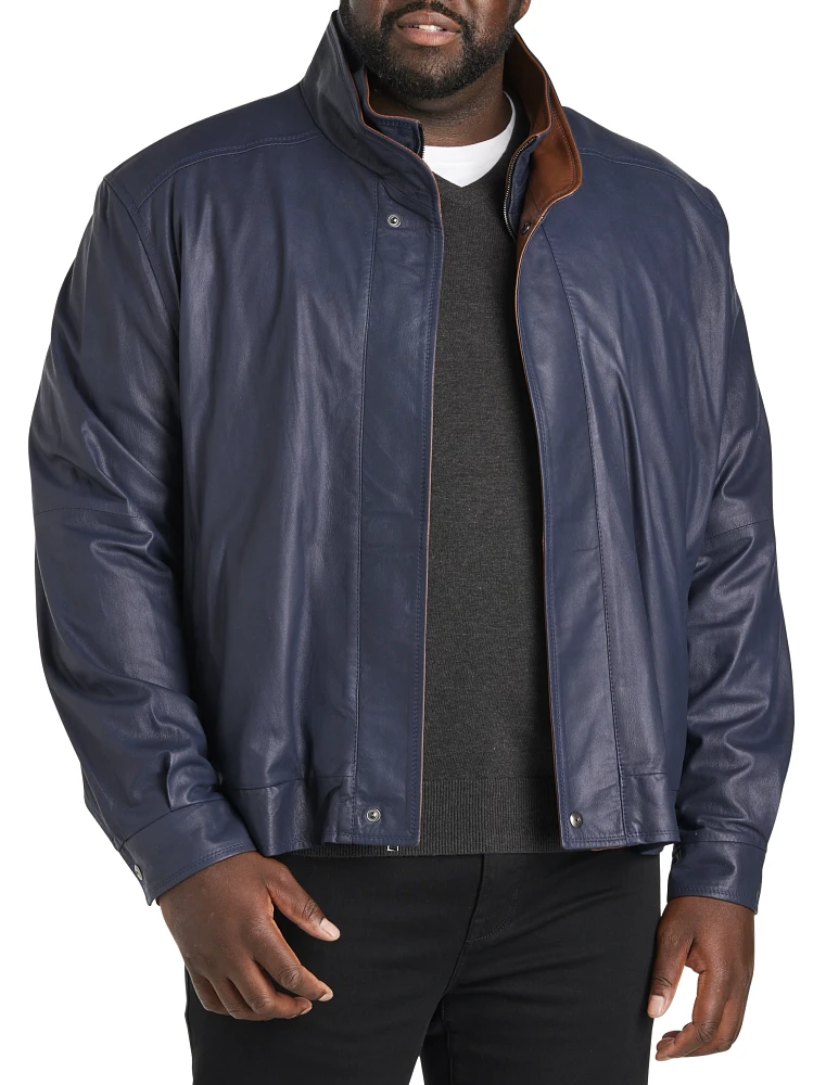 Double-Collar Leather Jacket