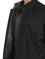 Remy Leather-Trimmed Moto Jacket
