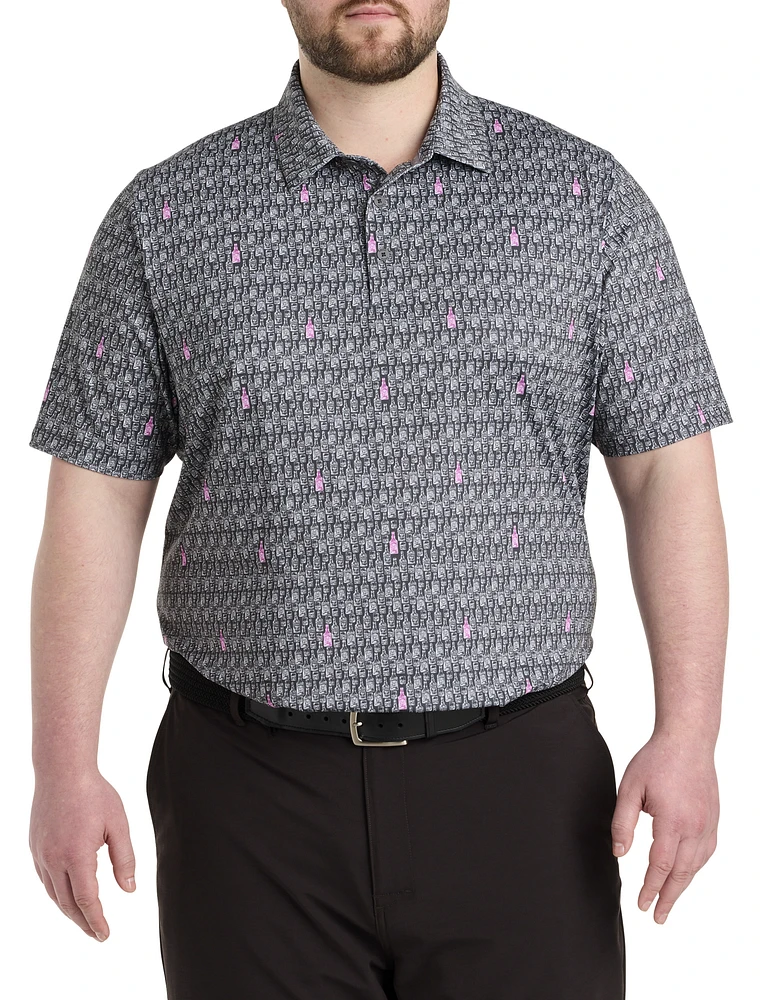 Abstract Print Polo Shirt