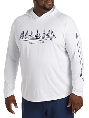 Long-Sleeve Harbor Sailboat Hoodie T-Shirt