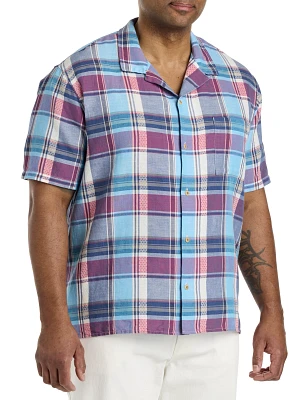 Plaid Linen Sport Shirt
