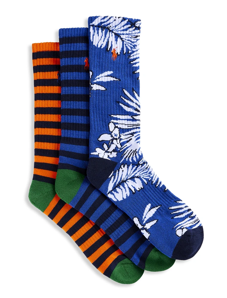 3-pk Batik Crew Socks