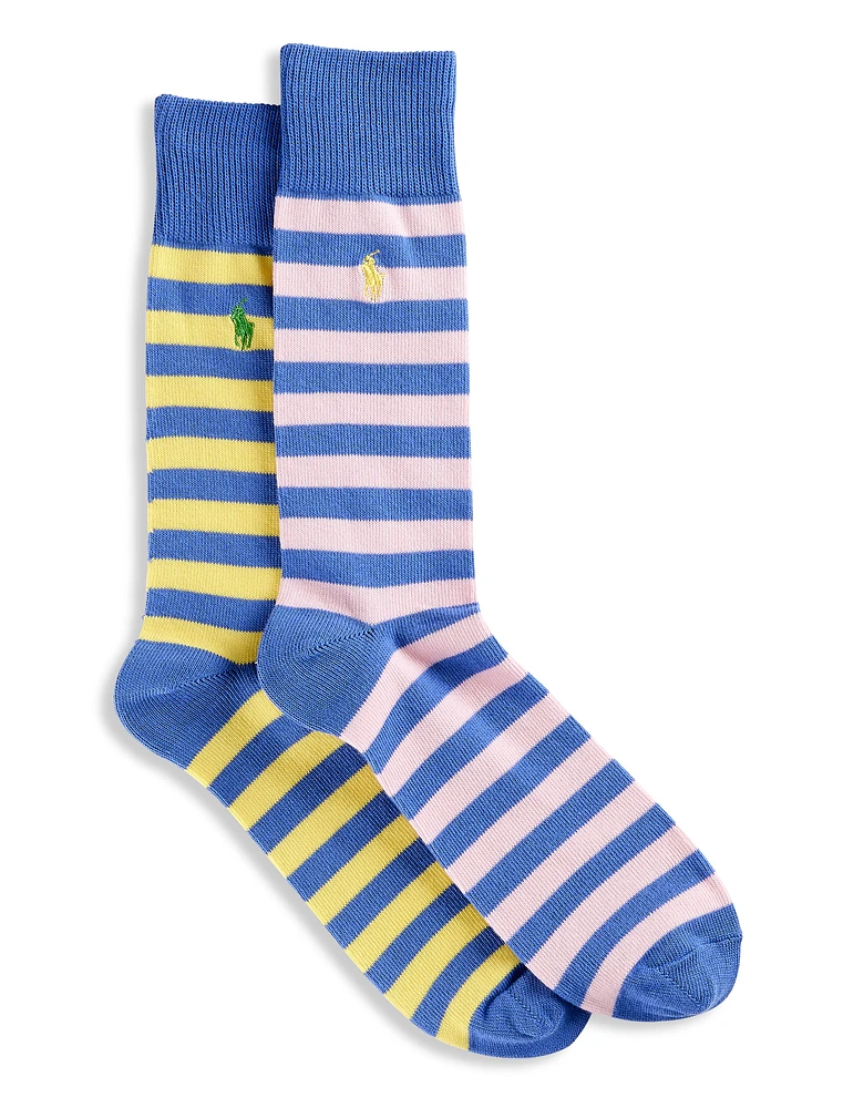 2-pk Striped Crew Socks