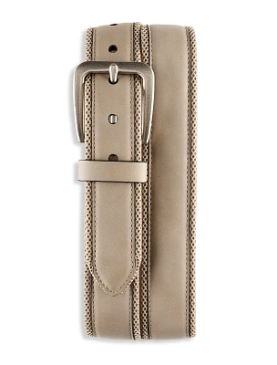 Leather Mesh-Lined Belt