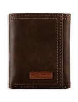 Extra Capacity RFID Leather Tri-fold Wallet
