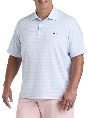 St. Jean Tricolor Stripe Sankaty Performance Polo Shirt