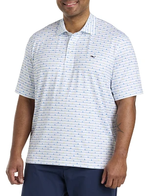 vineyard vines Boat Print Sankaty Performance Polo Shirt