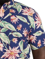 Floral Seersucker Sport Shirt