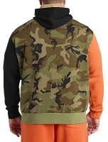 Colorblocked Camo Double-Knit Hoodie