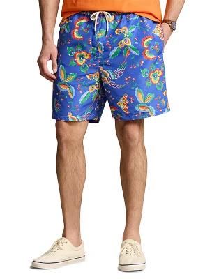 Diamond Floral Traveler Swim Trunks